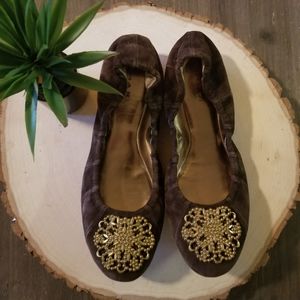 TAHARI | Suede Ballet Slippers